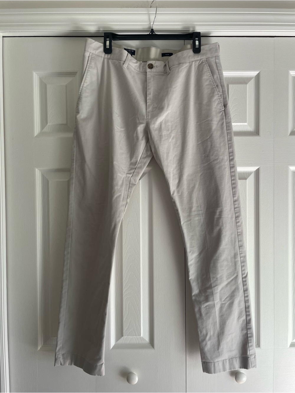 J. Crew Slim Straight Chinos in Light Khaki